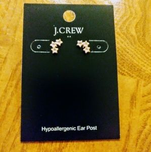 J CREW factory new stud earring.Crystal Star trio.